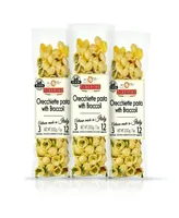 Tiberino One Pot Dish - Orecchiette Pasta with Broccoli Rapini - 7oz 200 Grams, Pack of 3