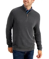 Club Room Men's Quarter-Zip Textured Cotton Sweater, Created for Macy's