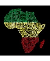 La Pop Art Countries Africa Men's Raglan Word T-shirt