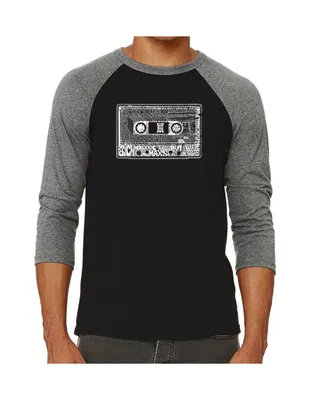 La Pop Art The 80's Men's Raglan Word T-shirt