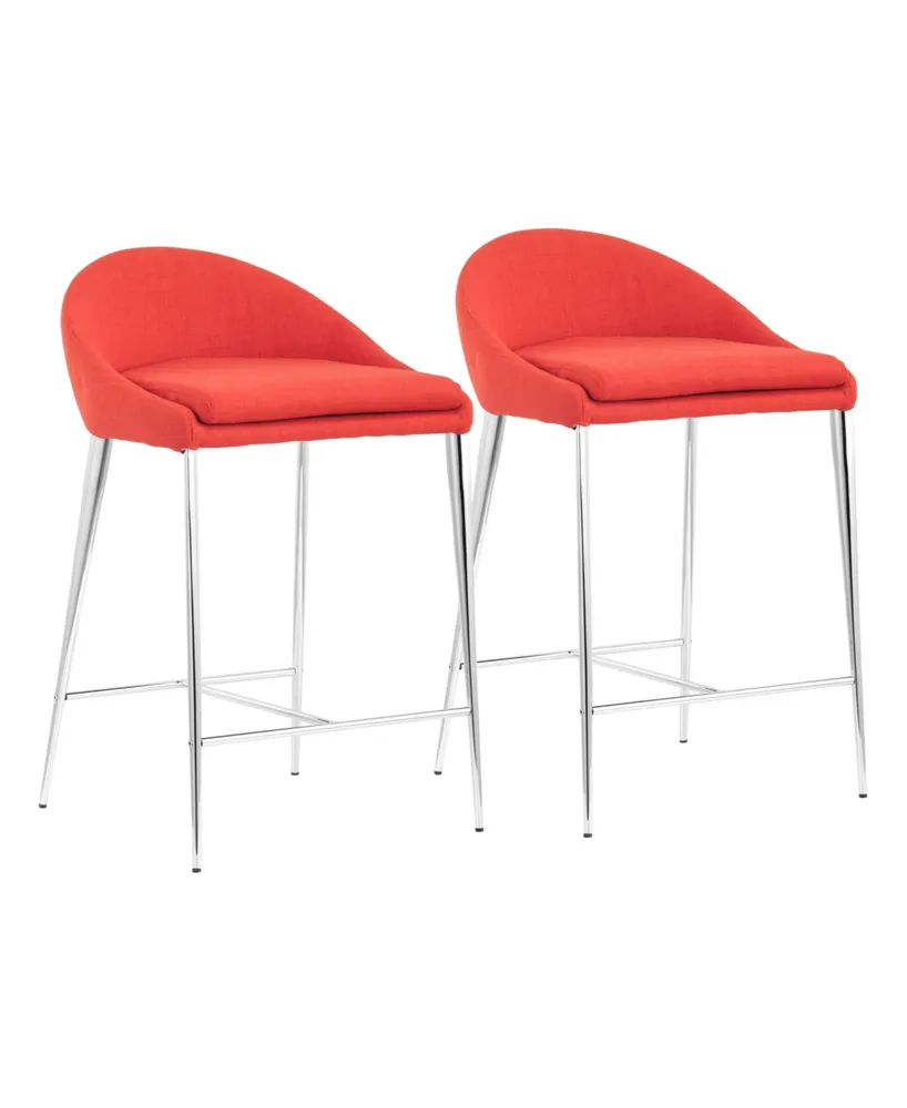 Zuo Reykjavik Counter Chair, Set of 2