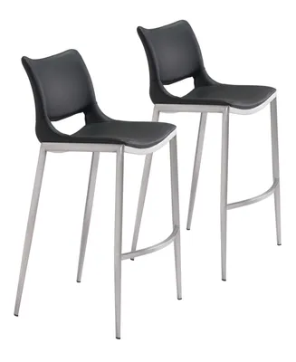 Zuo Ace Bar Chair, Set of 2