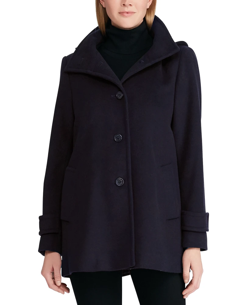 Lauren Ralph Women's Hooded A-Line Coat