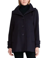 Lauren Ralph Women's Hooded A-Line Coat