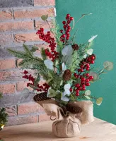 Glitzhome Christmas Floral Table Tree decor