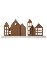 Glitzhome Metal and Wooden Christmas House Decor