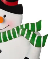 Glitzhome Metal Vertical Joy Snowman Yard Stake or Horizontal Snowmen Family Stake