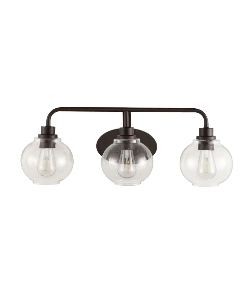 Sandrine Iron/Seeded Glass Cottage Rustic Led Vanity Light