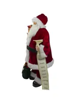 Northlight Traditional Santa Claus Christmas Figure with Naughty Nice List and Gift Bag