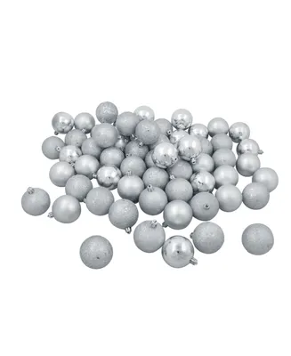 Northlight 60 Count Shatterproof 4-Finish Christmas Ball Ornaments