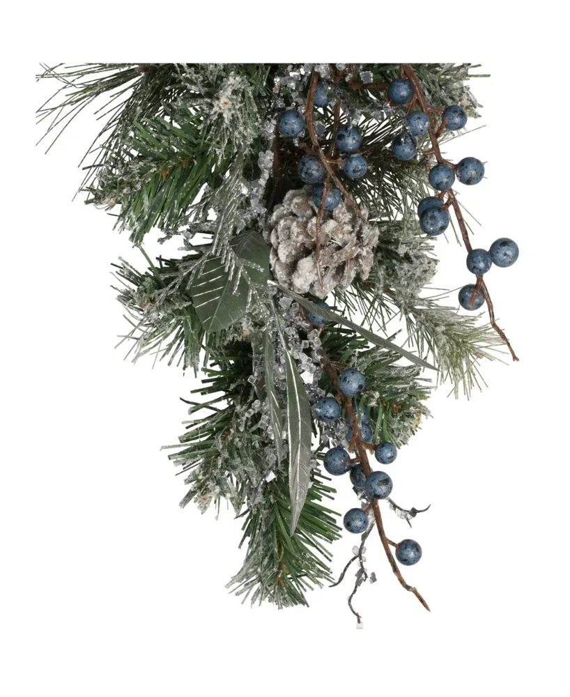 Northlight Unlit Mixed Pine and Blueberries Artificial Christmas Swag