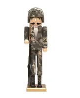 Northlight Beige and Army Soldier in Fatigues Christmas Nutcracker