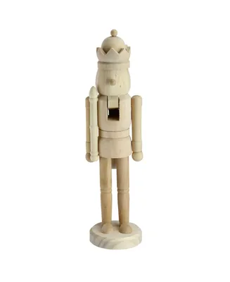 Northlight Traditional Unfinished Wood Paintable Nutcracker