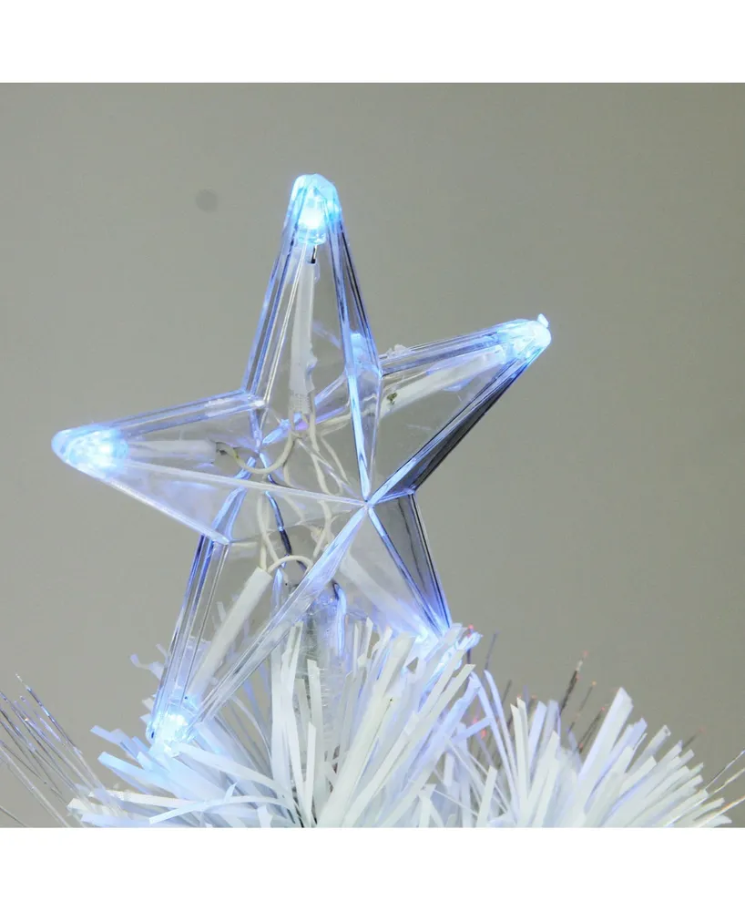 Northlight Pre-Lit Medium Iridescent Fibre Optic Artificial Christmas Tree-led Lights