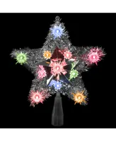 Northlight Lighted Silver Tone Star Christmas Tree Topper