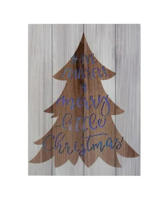 Northlight Lighted Tree "Have Yourself A Merry Little Christmas" Wall Plaque