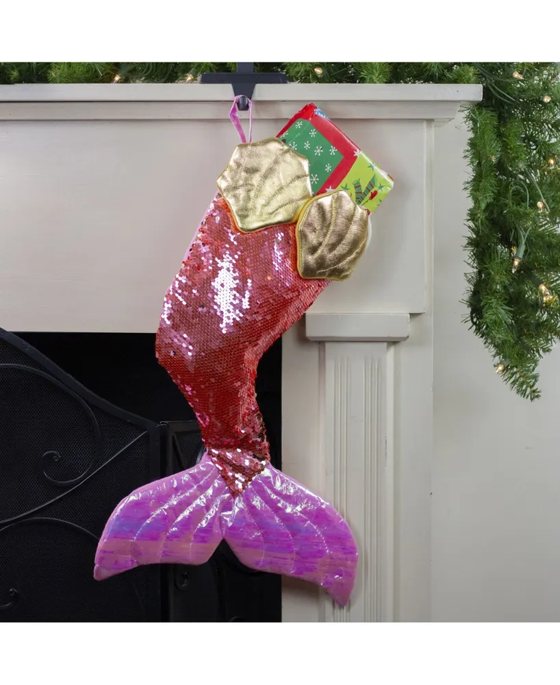 Northlight and Sequined Iridescent Mermaid Christmas Stocking
