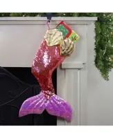 Northlight and Sequined Iridescent Mermaid Christmas Stocking