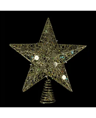 Northlight Lighted Battery Operated Glittered Star Christmas Tree Topper