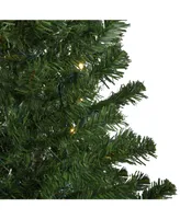 Northlight Pre-Lit Mixed Classic Pine Medium Artificial Christmas Tree-Warm Clear Led Lights