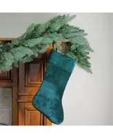 Northlight Traditional Solid Velvet Textured Hanging Christmas Stocking