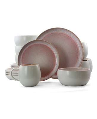 Elama Mocha 16 Pc. Dinnerware Set, Service for 4
