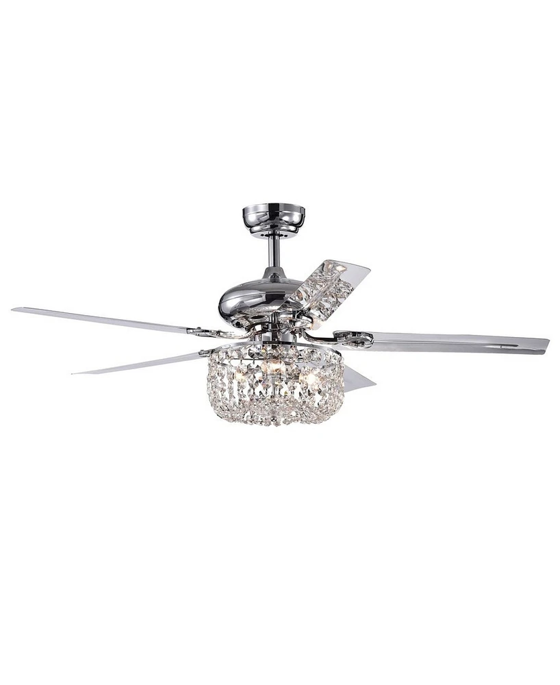 Home Accessories Silver 49.2" 2-Light Indoor Hand Pull Chain Ceiling Fan with Light Kit