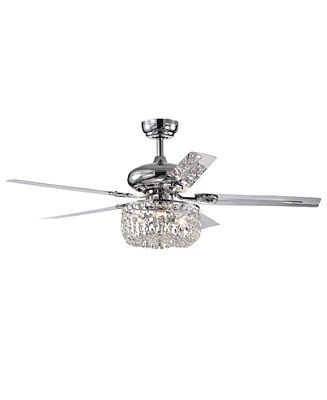 Home Accessories Silver 49.2" 2-Light Indoor Hand Pull Chain Ceiling Fan with Light Kit