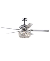 Home Accessories Silver 49.2" 2-Light Indoor Hand Pull Chain Ceiling Fan with Light Kit