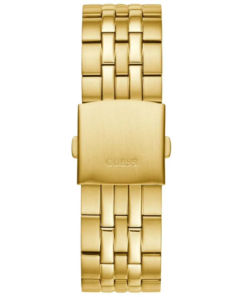 Guess Men's Gold-Tone Stainless Steel Bracelet Watch 44mm