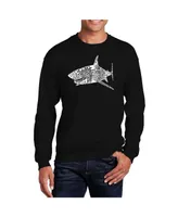 La Pop Art Men's Word Species Of Shark Crewneck Sweatshirt
