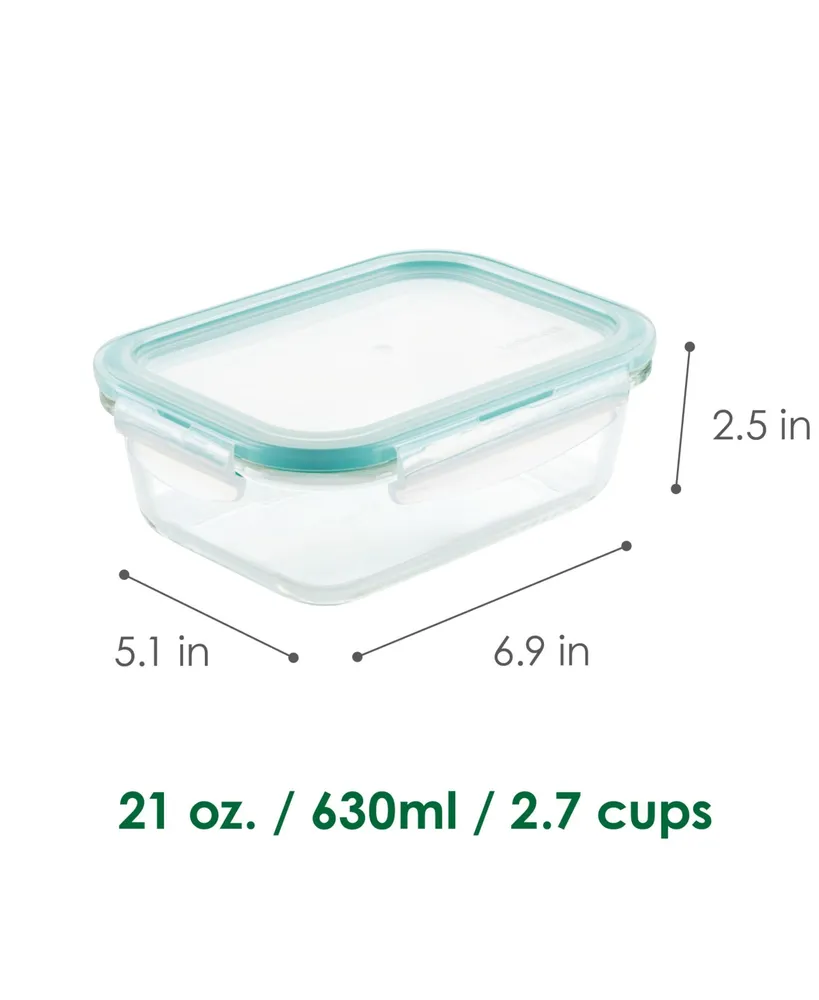 Lock n Lock Purely Better Glass 8-Pc. Rectangular Food Storage Containers, 21-Oz.