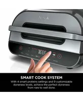 Ninja Foodi Smart Xl 6-in-1 Indoor Grill with 4-Quart Air Fryer, Roast, Bake, Dehydrate, Broil, and Smart Cook System, FG551