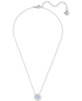 Swarovski Silver-Tone Dancing Crystal Pendant Necklace, 14