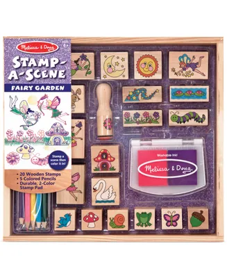 Melissa and Doug Kids Toy, Stamp-a-Scene Fairy Garden Set