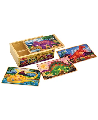 Melissa and Doug Kids Toy, Dinosaurs Puzzles in a Box - Dinosaur Toy