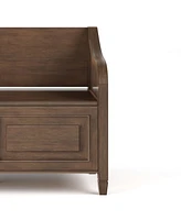 Simpli Home Connaught Solid Wood Entryway Storage Bench