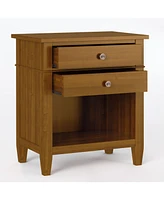 Simpli Home Carlton Solid Wood Bedside Table