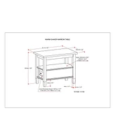 Simpli Home Warm Shaker Solid Wood Narrow Side Table