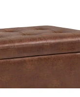 Cosmopolitan Contemporary Rectangle Storage Ottoman
