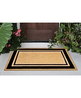 Liora Manne' Natura Double Border Black 2' x 3' Outdoor Area Rug