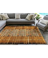 Liora Manne' Marina Tribal Stripe 4'10" x 7'6" Outdoor Area Rug
