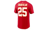 Nike Kansas City Chiefs Men's Pride Name and Number Wordmark 3.0 Player T-shirt Clyde Edwards-Helaire