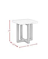 Picket House Furnishings Meyers Marble Square End Table