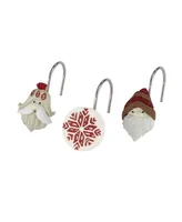 Avanti Christmas Gnomes Holiday 12-Pc. Shower Curtain Hooks