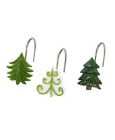 Avanti Christmas Trees Holiday Resin 12-Pc. Shower Curtain Hooks