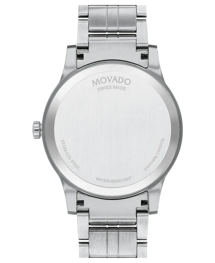 Movado Men's Swiss Stainless Steel Bracelet Watch 40mm