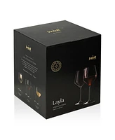 JoyJolt Layla Red Wine Glasses, Set of 4