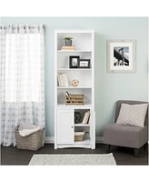 Prepac Tall Bookcase with 2 Shaker Doors