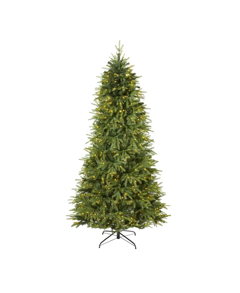 Nearly Natural Vancouver Fir "Natural Look" Artificial Christmas Tree with 500 Clear Led Lights and 2542 Bendable Branches